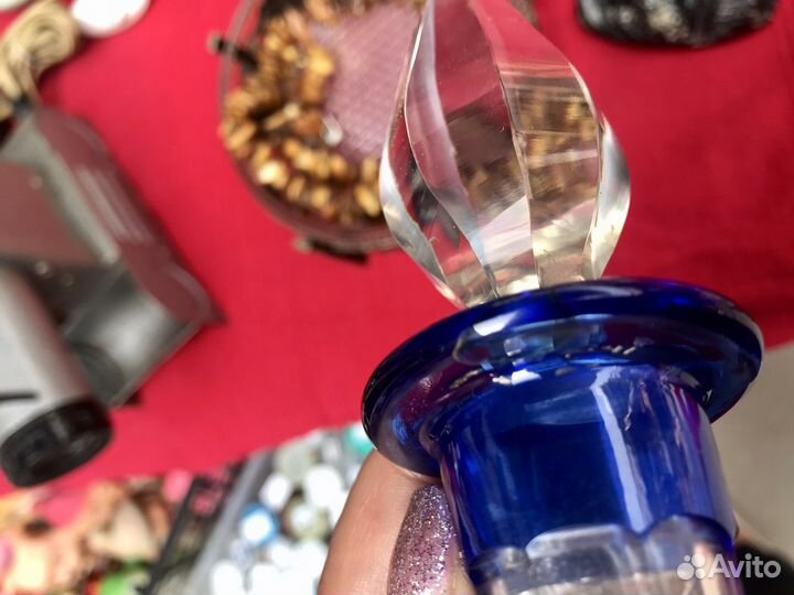 Графин хрустальный синий СССР