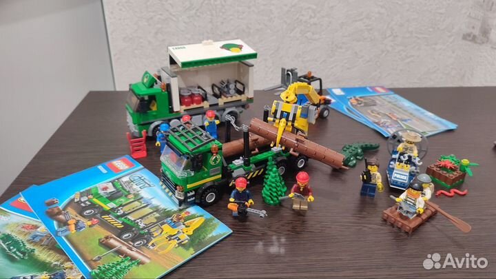 Lego City два грузовика + болотная полиция (Б/у)