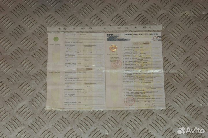 Рама с документами Yamaha TTR 250 Raid