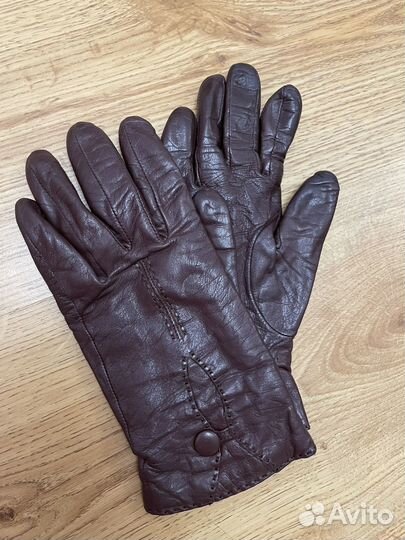 Перчатки женские кожаные