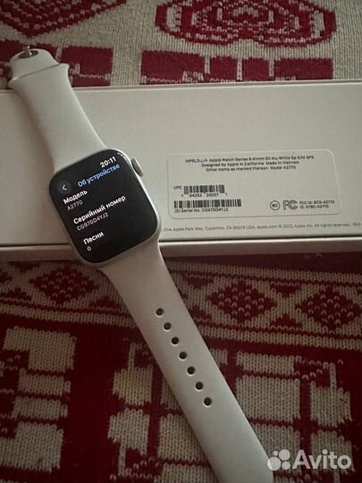 Apple Watch 8 41 Silver 100% батарея