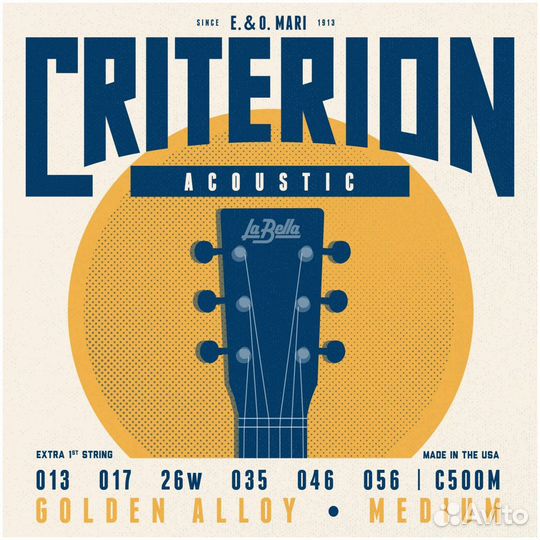 Струны для акустической гитары La Bella C500M