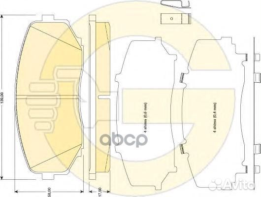6134719 Колодки тормозные mazda CX-7/CX-9 07- п