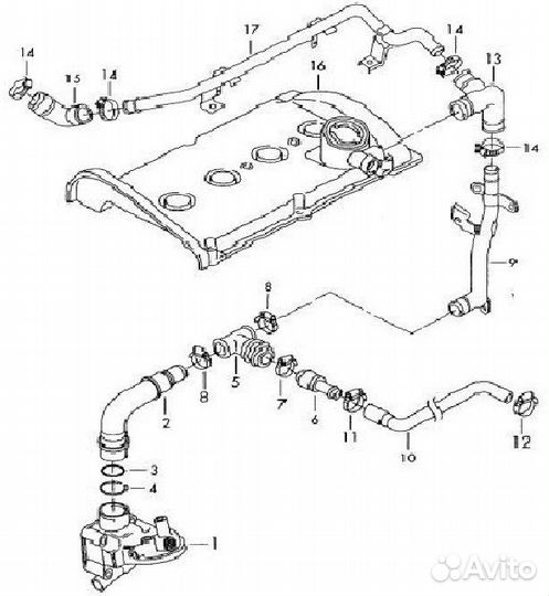 Патрубок вентиляции картерных газов vag