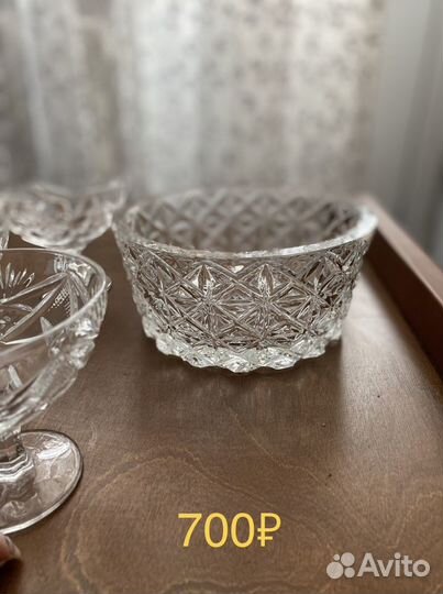 Хрустальные салатницы, рюмки, посуда