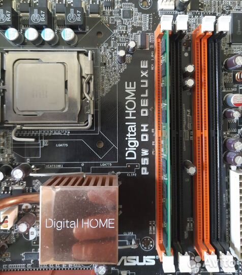 Материнская плата lga 775+проц+озу