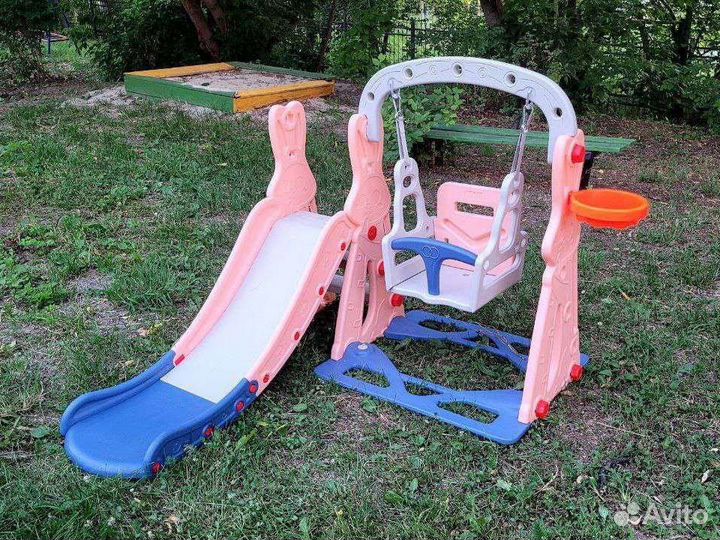 Детская горка и качели