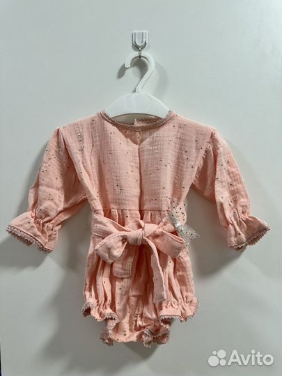 Нарядное боди для девочки р62 и 68