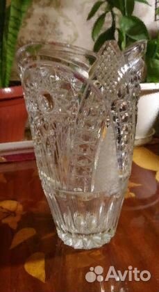 01 Ваза хрусталь стильная СССР винтаж ретро