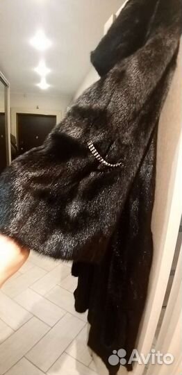 Шуба норковая blackglama с капюшоном