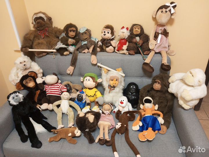 Обезьяны игрушка мягкая