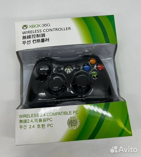 Джойстик Xbox 360 черный беспроводной