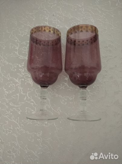 Фужеры цветное стекло СССР