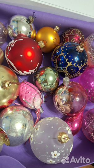 Елочные игрушки пакетом коробкой