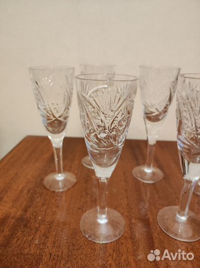 Хрустальные бокалы для шампанского СССР