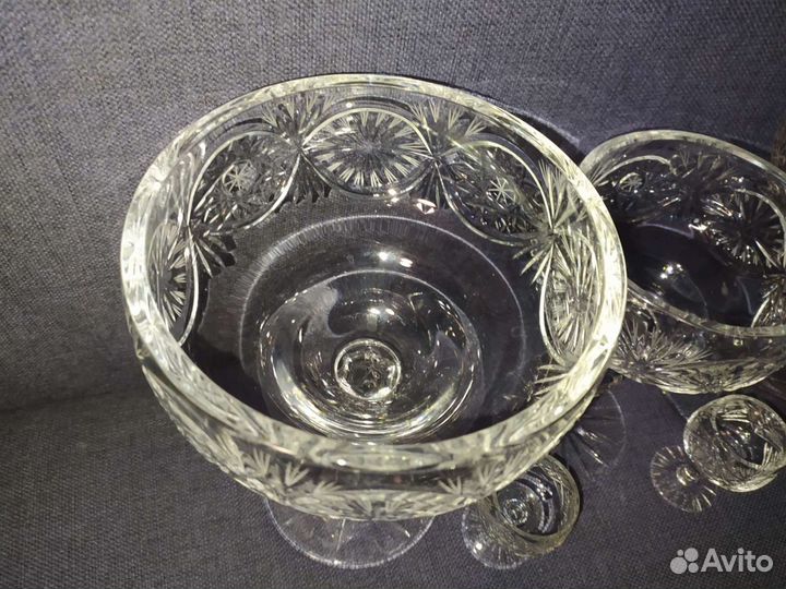 Хрустальные вазы конфетницы