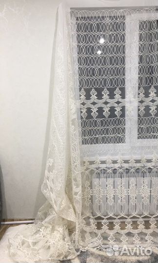 Тюль новый готовый корд
