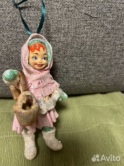 Елочная игрушка из ваты