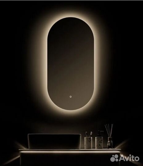 Зеркало капсула с подсветкой