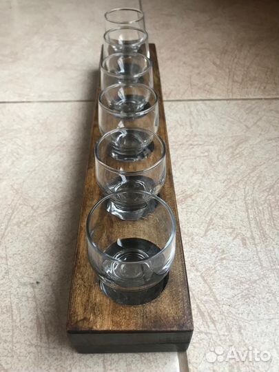 Шотница, подставка для рюмок из дерева