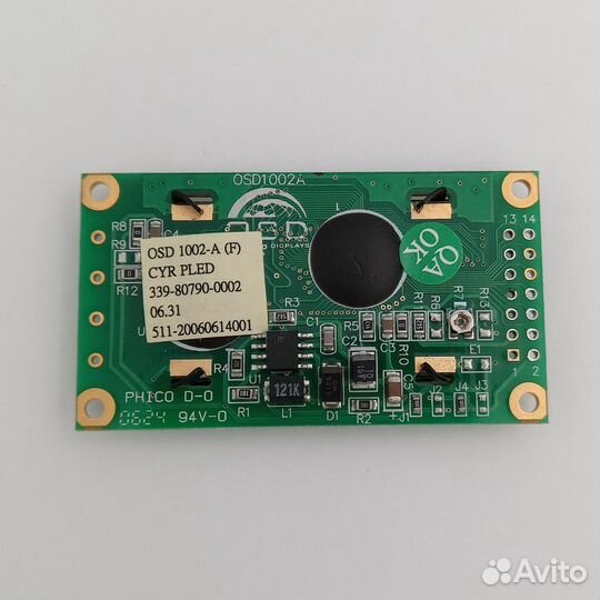 Pled дисплей OSD1002-A 10х2 символа