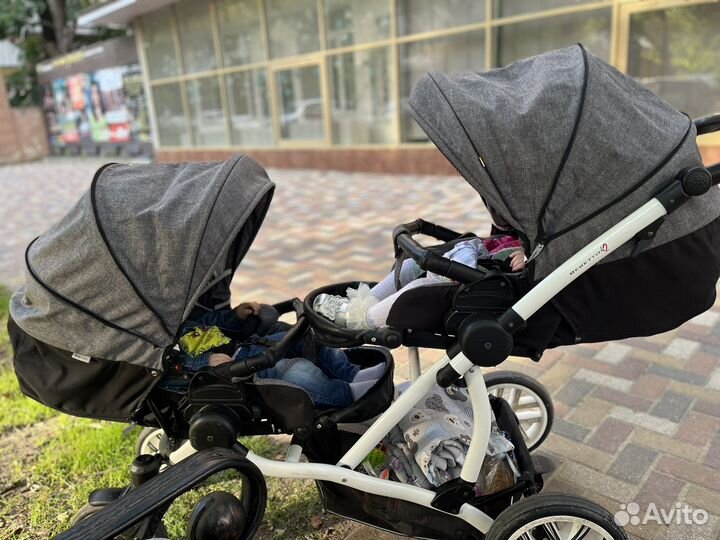 Коляска для двойни bebetto 42 (2 в 1)