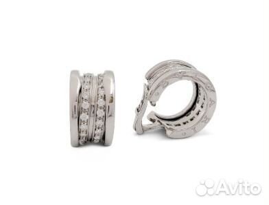 Золотые серьги с бриллиантами Bvlgari B.zero1