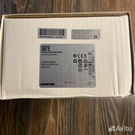 Микрофон Shure sm7b (новый)