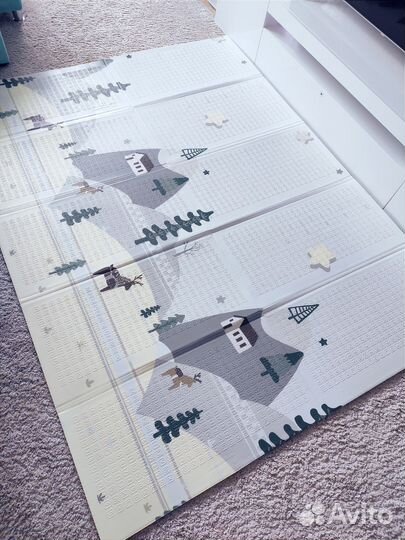 Новый большой детский коврик двухсторонний 150х200