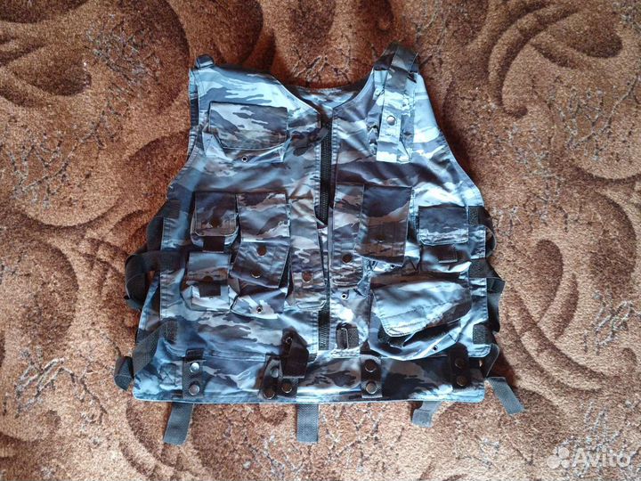 Разгрузочный жилет синий камуфляж.58размер
