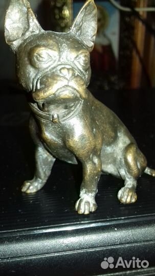 Французский бульдог - статуэтка из бронзы