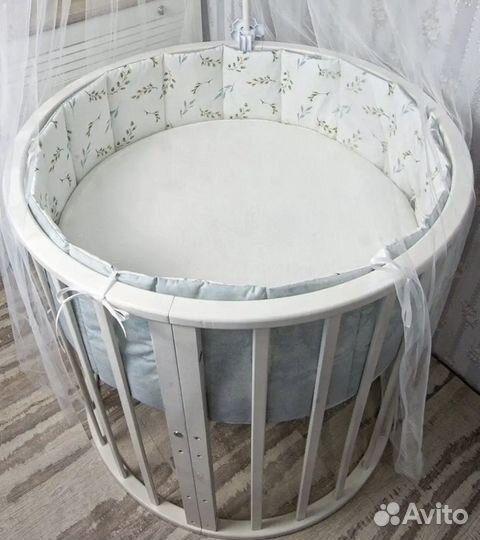 Бортики в детскую кроватку хлопок