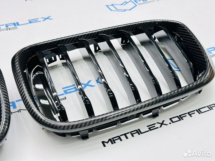 Решетка радиатора BMW X3 G01, X4 G02, карбон