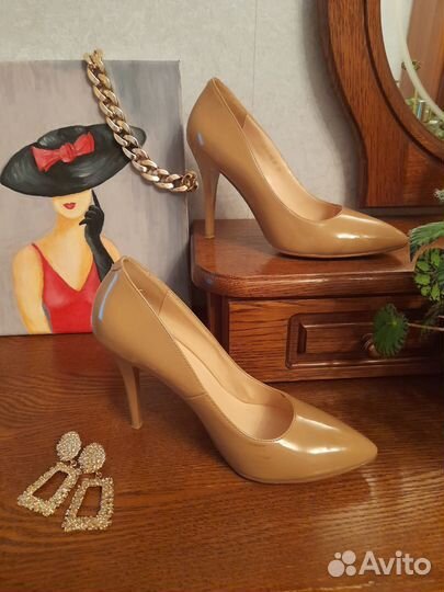 Лодочки лаковые 2 пары, размер 37,38