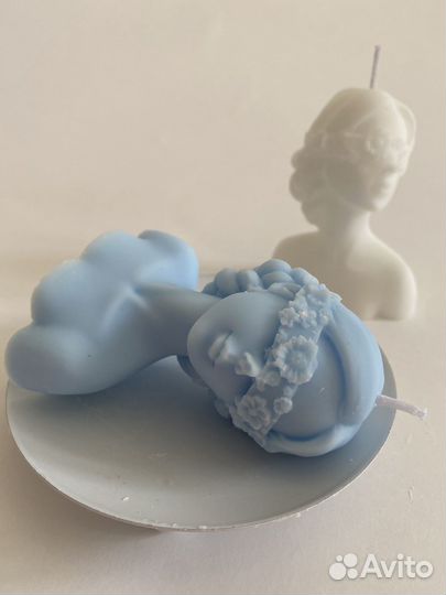 Свеча девочка кокосовый воск