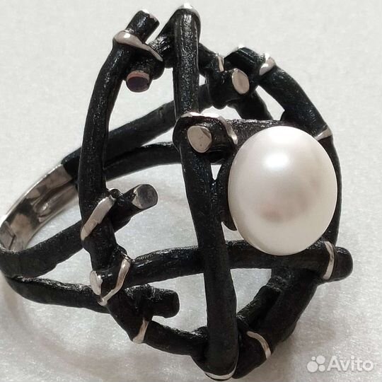 Кольцо серебро