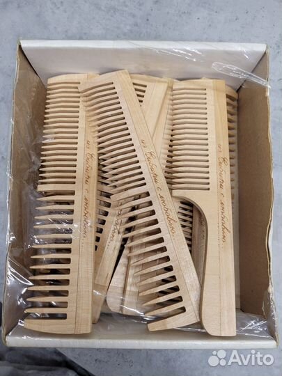 Новые расчески деревянные гребни