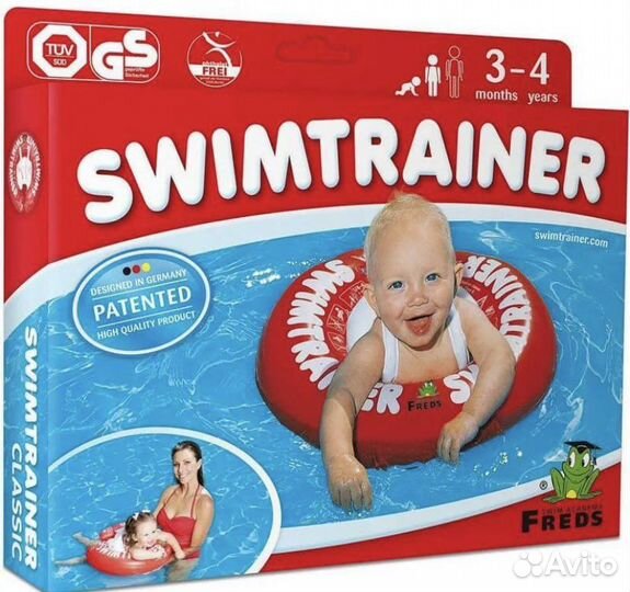 Плавательный круг swim trainer красный