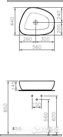 Умывальник Vitra Outline 5991B403-0016