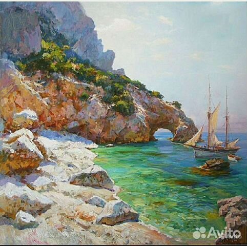 Картина Крым горы и море