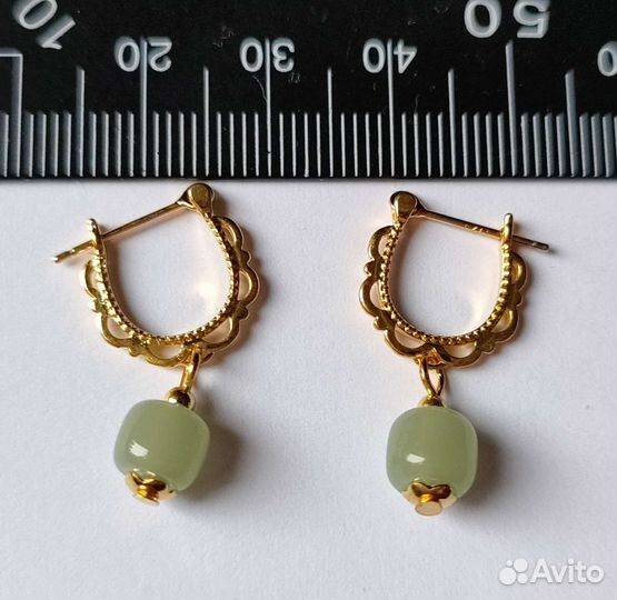Серьги с Нефритом