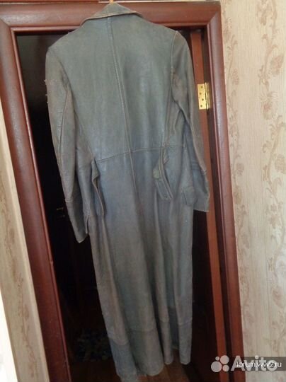 Военное Кожаное Пальто