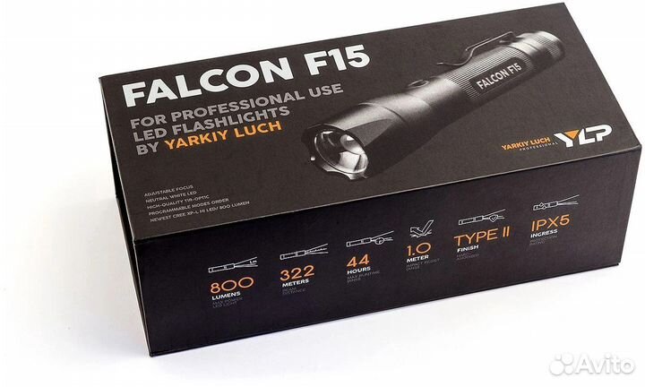 Профессиональный Фонарь YLP Falcon F15 XP-L Новый
