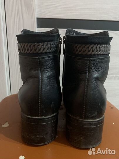 Полусапоги женские зимние натур кожа мех