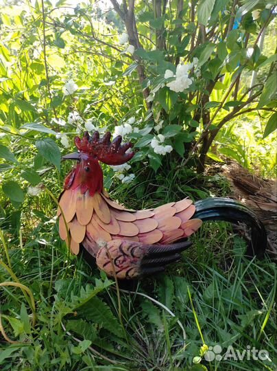 Декоративные петух и курица