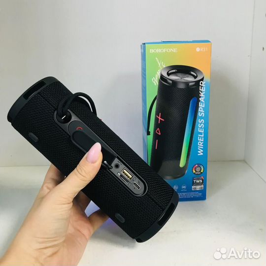 Колонка Bluetooth BR31 (microSD USB AUX), TWS