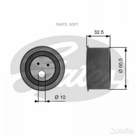 Gates T41054 T41054 ролик натяжной ремня грм\ Mits