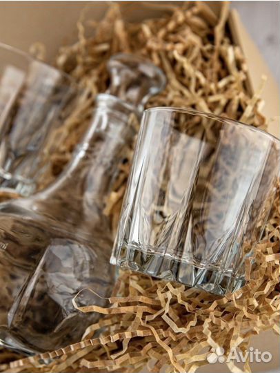 Подарочный набор для мужчин, стакан 2 шт и графин