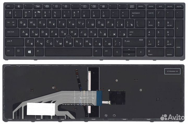Клавиатура для ноутбука HP ZBook 15 G3 17 G3 черна
