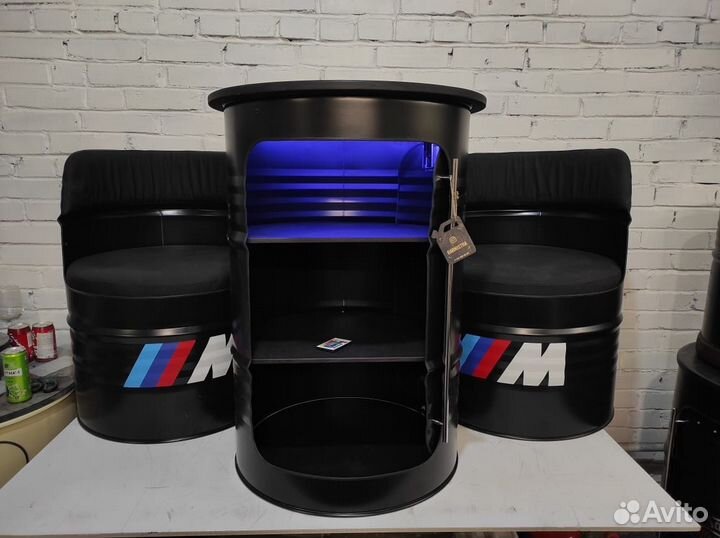 Подарок мужчине лофт мебель из бочек